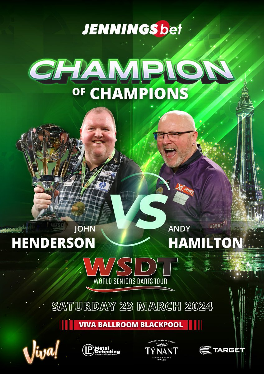 World Seniors Darts (@seniorsdarts) on Twitter photo Game 3 🎯
Repeat or revenge time, as the new <a href="/jenningsbetinfo/">JenningsBet</a> World Seniors Darts Champion John Henderson takes on Andy Hamilton for the 2nd event in a row! Game 3 🎯
Repeat or revenge time, as the new <a href="/jenningsbetinfo/">JenningsBet</a> World Seniors Darts Champion John Henderson takes on Andy Hamilton for the 2nd event in a row!