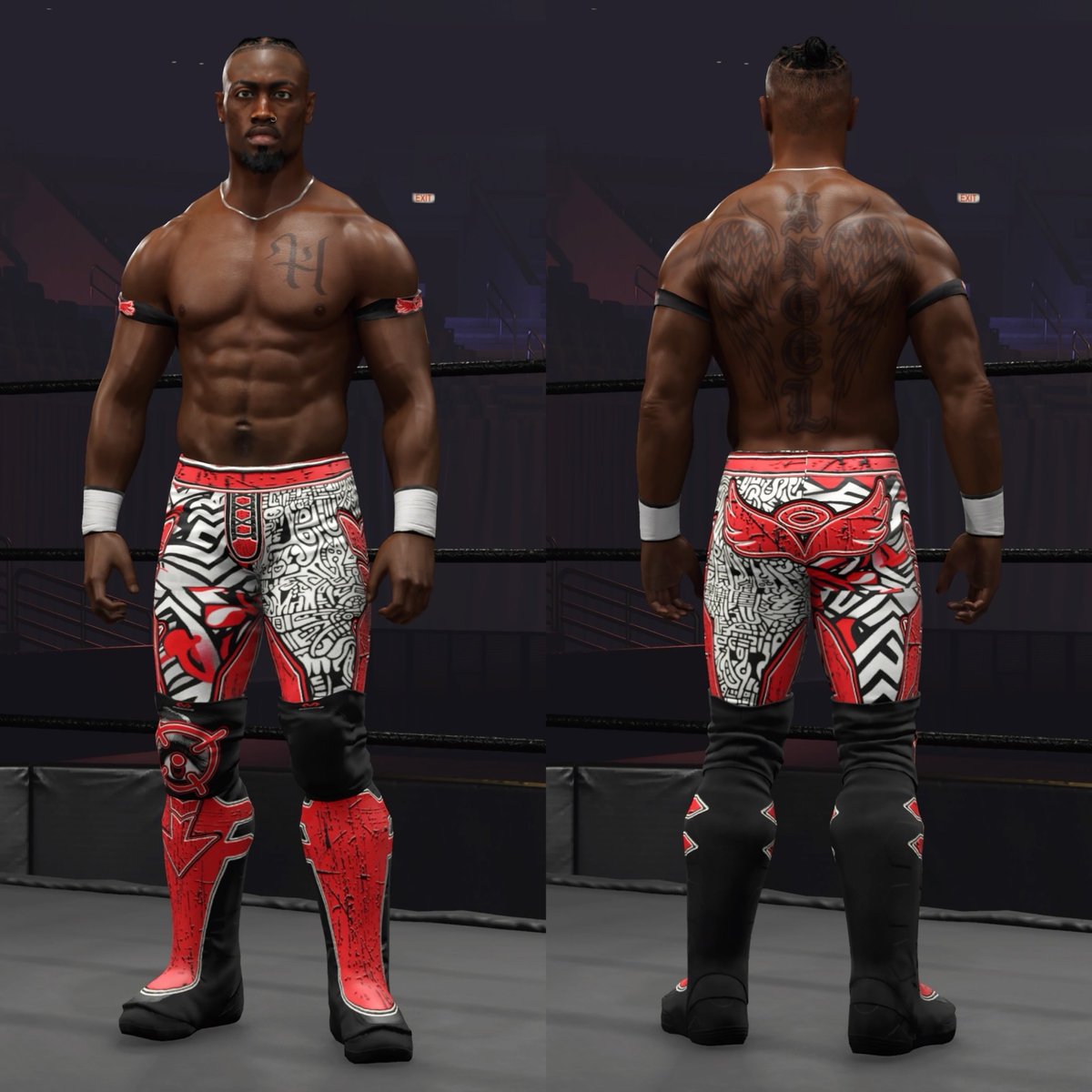 A2JWWE2k's tweet image. ⚫️🟣 Harlo JR 🟣⚫️ 

The return of the Young, Athletic and Hungry superstar!

With an updated look and two attires! 

Now Up on CC!

Tags: A2J / AWF

#AWF #CAWs #Cawcommunity #wwe2k23 #WWE #Caw #originalcaw #A2J