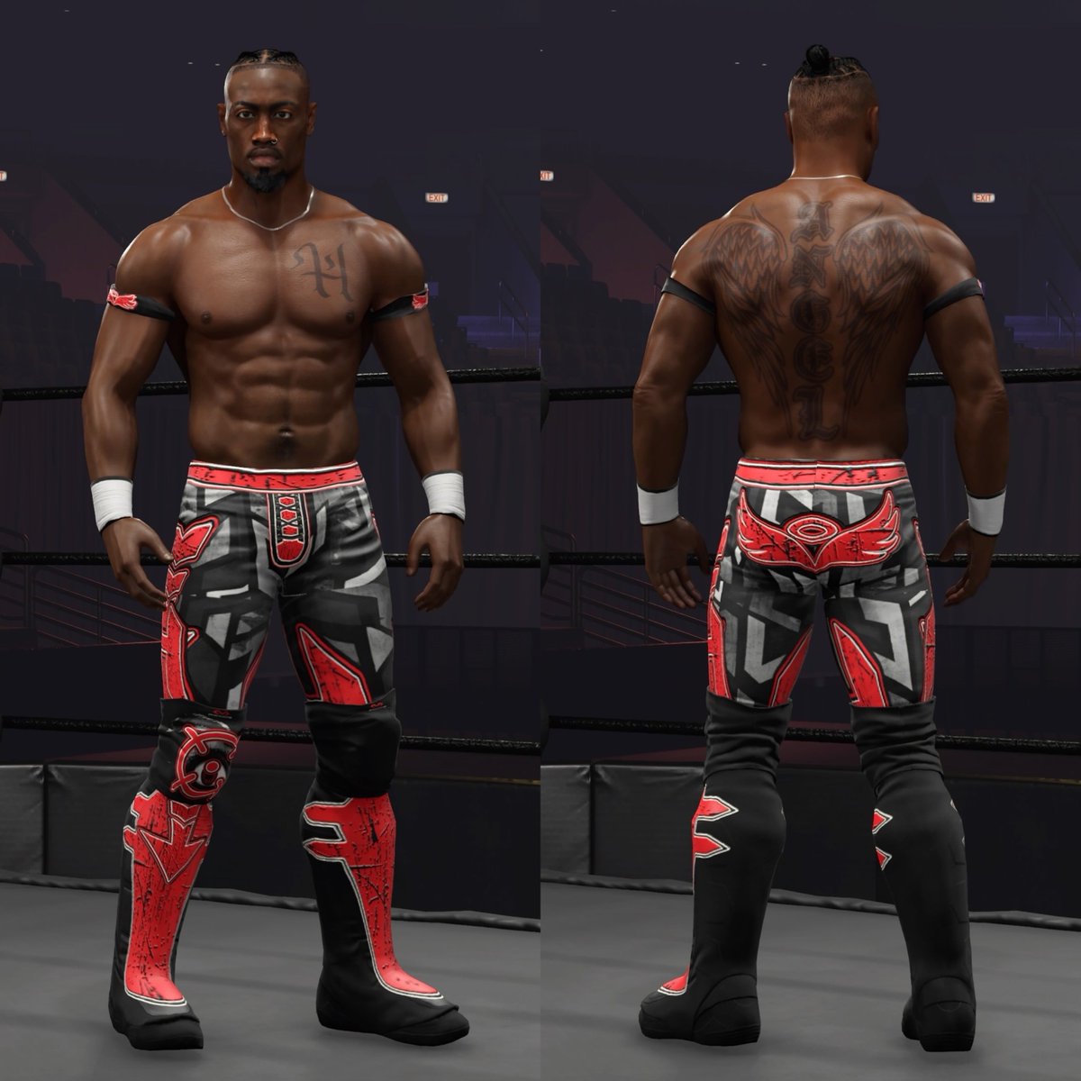 A2JWWE2k's tweet image. ⚫️🟣 Harlo JR 🟣⚫️ 

The return of the Young, Athletic and Hungry superstar!

With an updated look and two attires! 

Now Up on CC!

Tags: A2J / AWF

#AWF #CAWs #Cawcommunity #wwe2k23 #WWE #Caw #originalcaw #A2J