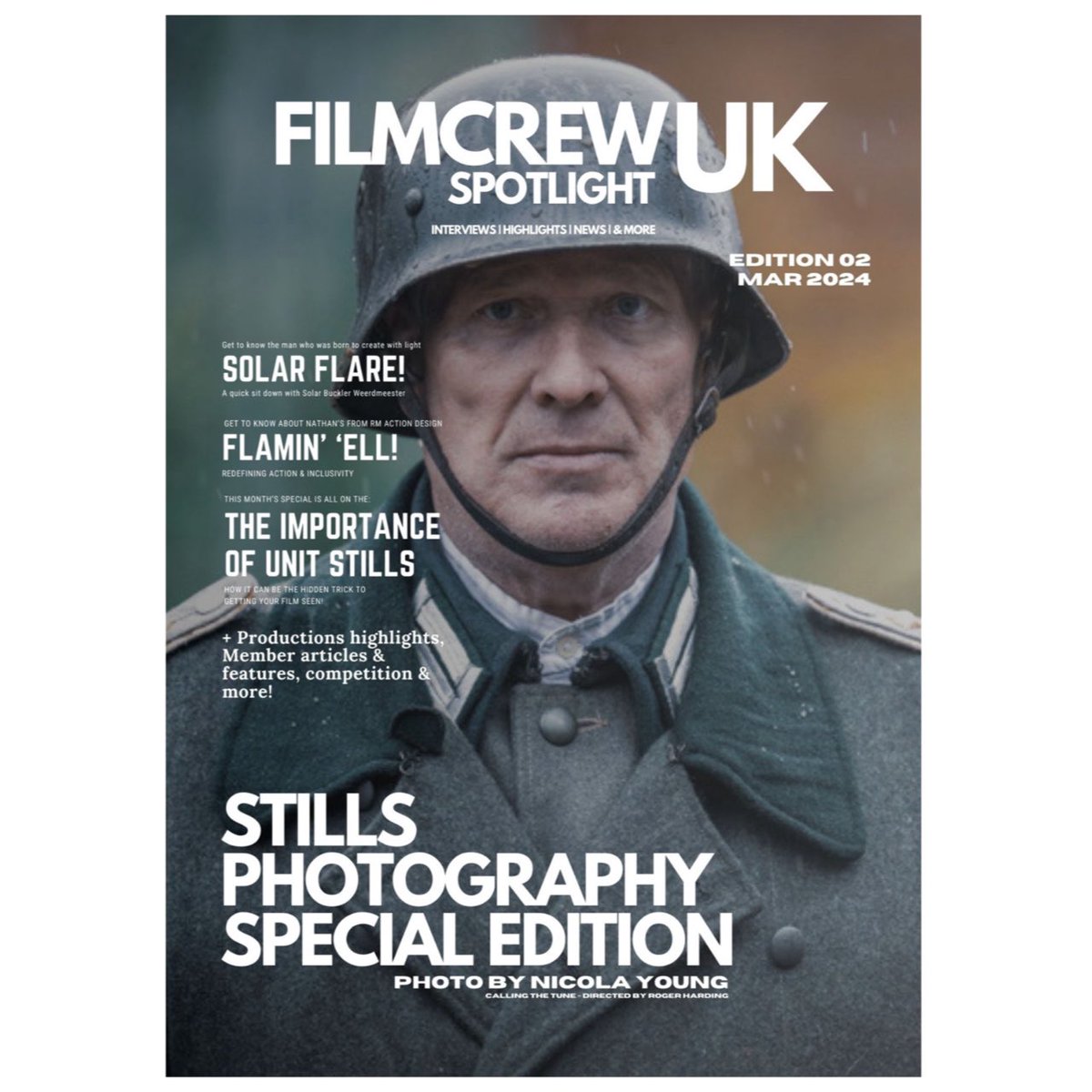 A first cover shoot in the world of #filmstills #photography - thanks to Film Crew UK for highlighting our work. @rogernharding & @Wartime_Prods film #Callingthetune with Chris Wilson. #unitstills #Filmmaking #coventryphotographer 

filmcrewuk.com/spotlight