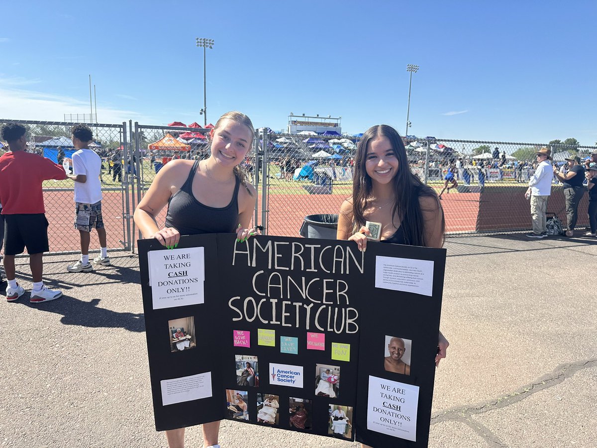 Thank you to our CHS Cheerleaders for raising money for the American Cancer Society at the Chandler Rotary Track Meet!