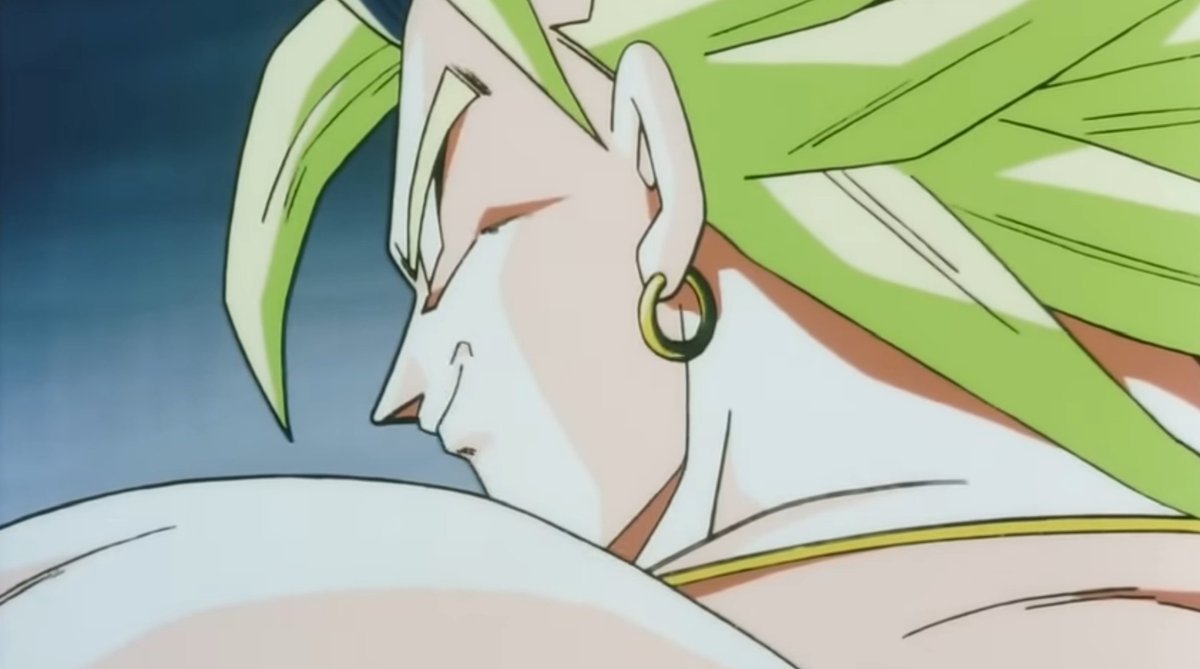 DTR_Vector's tweet photo. It is time for the Z Broly slander to end. 

Bro has scenes and quotes like these and people will look you in the eyes and tell you he has no character. 

Not everything has to be complex or nuanced. This guy OOZES character and a lot of y'all can't see it just because it wasn't deemed to be complicated enough.

He's just pure fucking evil and bloodlust, and it's ok to admit that that's just fucking cool.