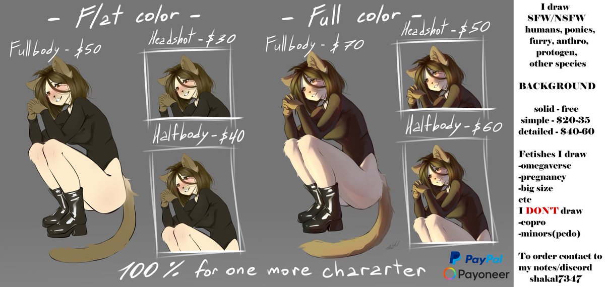 shakal_ann's tweet image. I've updated my price list and made prices lower!❤
Feel free to note me and order commissions!💕
#commissionsopen