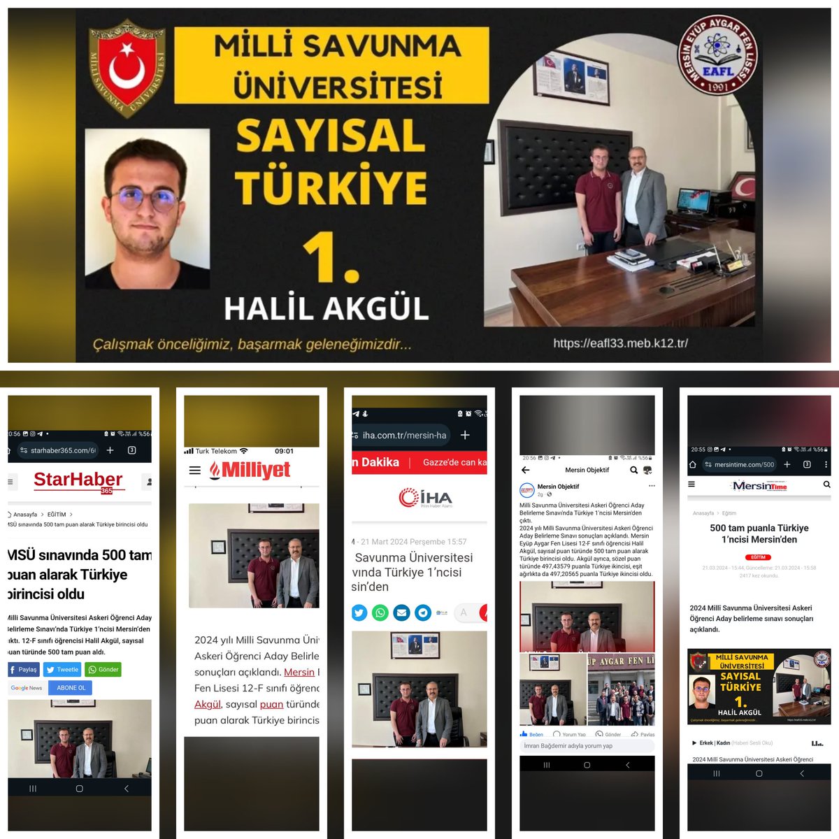 Öğrencimizi ve emek veren yönetici ve öğretmenlerimizi tebrik ederiz... @tcmeb @meb_ogm @Yusuf__Tekin @h_ibrahim_topcu @MersinValiligi @MersinMEM @fazilet_durmus @yenisehirmem_33 @OSYMbaskanligi @msuedutr