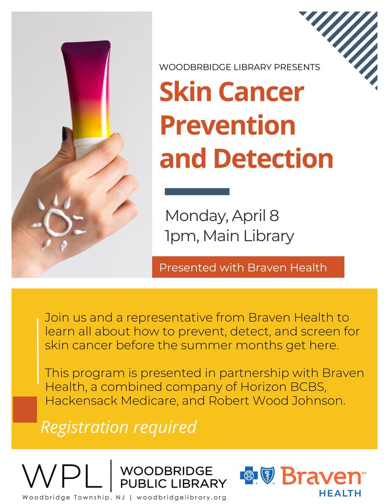 Summer will be here before you know it, and it's important to protect your skin and know how to spot problems. Join us for Skin Cancer Prevention and Detection, prevented by Braven Health.
