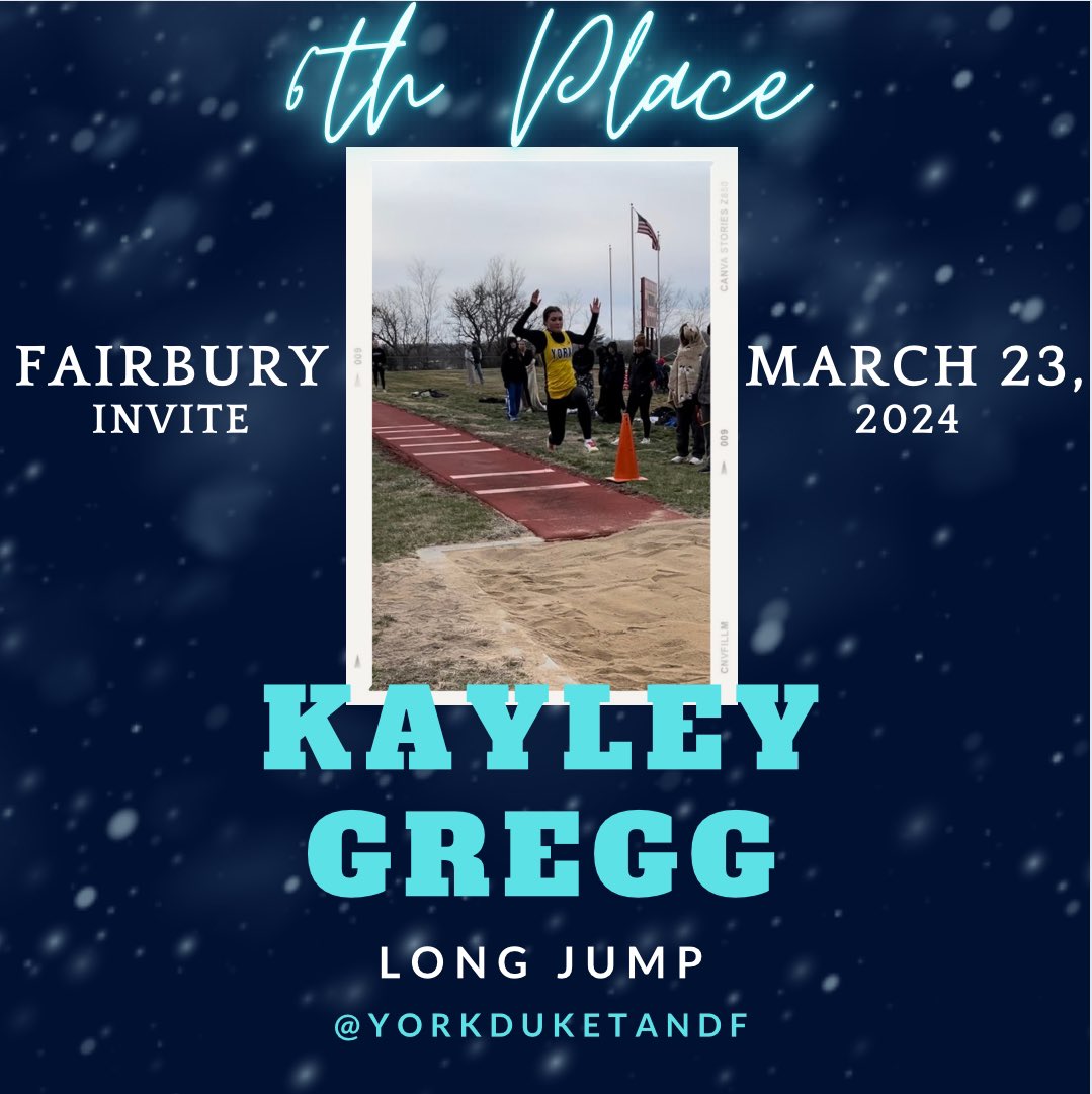 Kayley Gregg lands a 6th place finish in the Long Jump! #yorkdukes