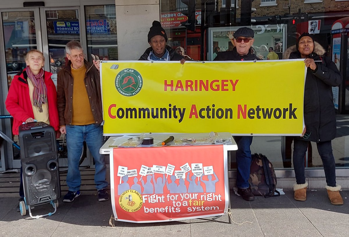 Simply no let up for activists in Haringey, North London. From: the 'Right to Food'; support for Palestine; 'Claimants Justice'; and Tottenham's very own Inga, the picket artist. Forever out on the streets fighting for justice. We're not waiting for politicians to do it for us!