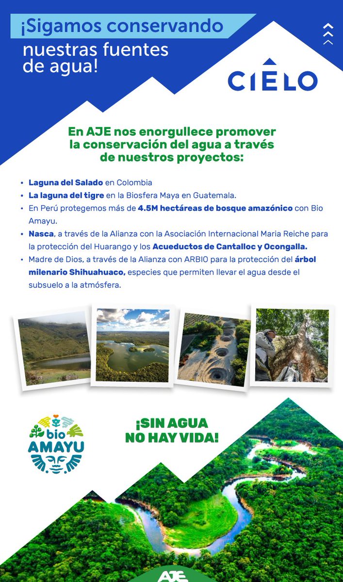 PatojoJaramillo's tweet photo. Ayer celebramos el Día Internacional del Agua, un recordatorio crucial de la importancia vital de este recurso para la vida en nuestro planeta. El acceso equitativo al agua limpia y segura sigue siendo un desafío  en todo el mundo. 
En #AJE estamos comprometidos con ello! https://t.co/UebiJesI7b