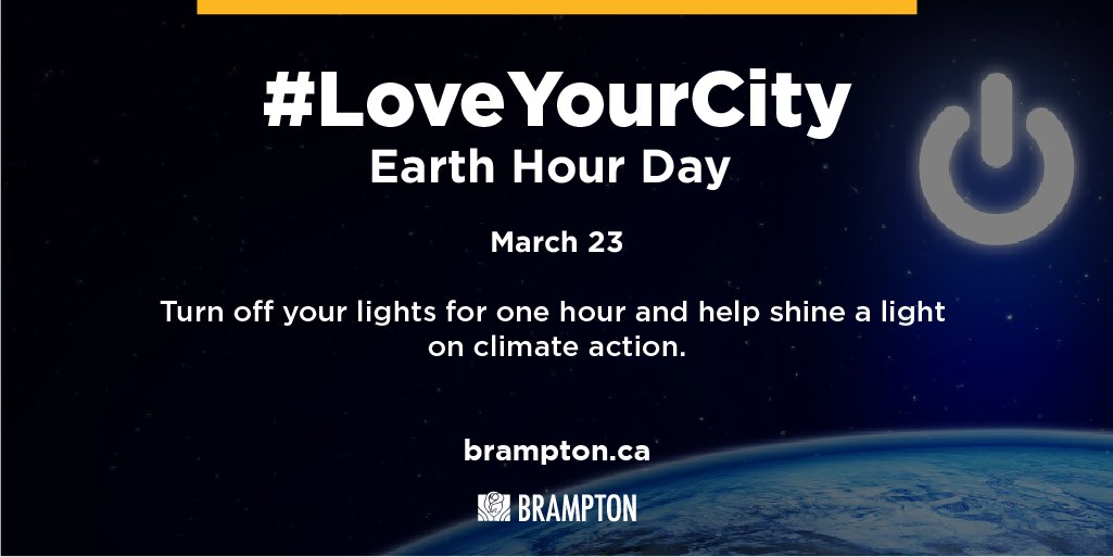 Today is #EarthHourDay! 🌍

Turn off your lights for one hour and help shine a light on climate action.💡

Together, we can make a brighter future for our planet. 

#LoveYourCity