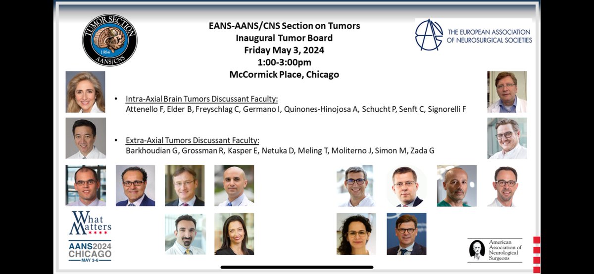 Come celebrate the 40th Birthday of the @TumorSection in Chicago May 3-6 with the @AANSNeuro new lineup & activities. Fantastic meetings and speakers…don’t miss out!