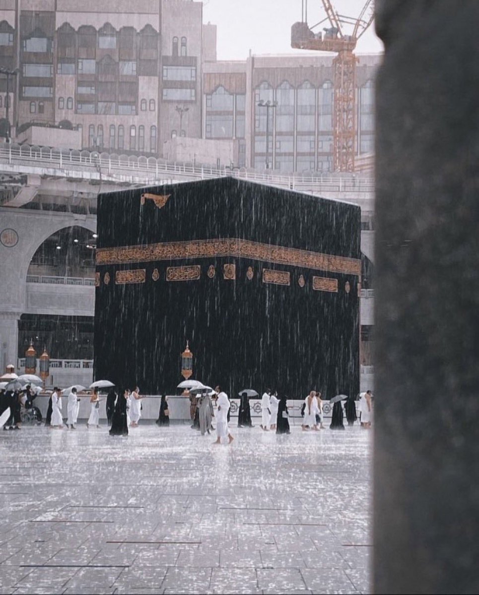 فكيف الشوقُ والغيثُ هاطلُ؟
يارب ترزقنا عُمرة و مكة مطر❤️