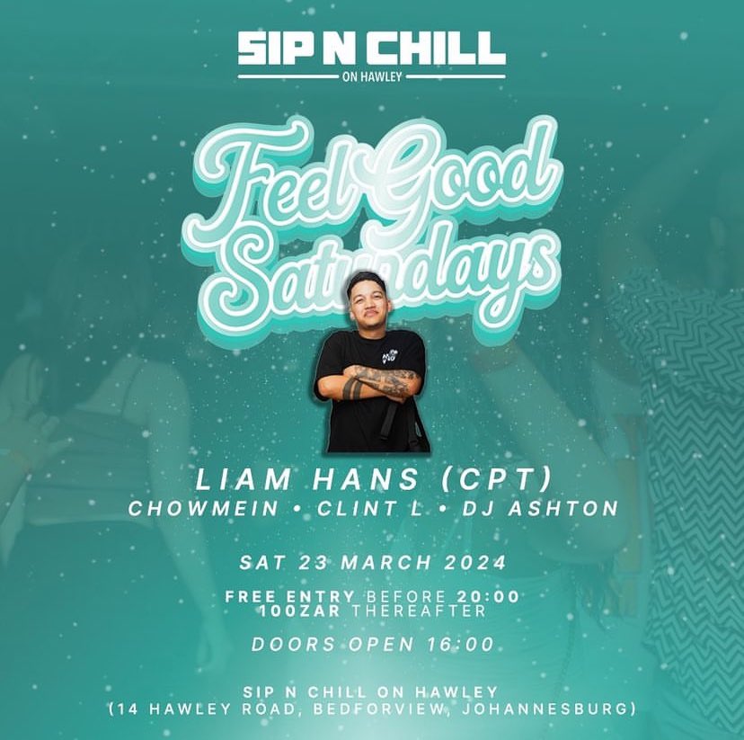 JustAD_10's tweet photo. Your Saturday plans if you’re out in Jozi. Out with some big hitters tonight. @liamhans_ @chowmeinthedj https://t.co/5RhbO5gJFI