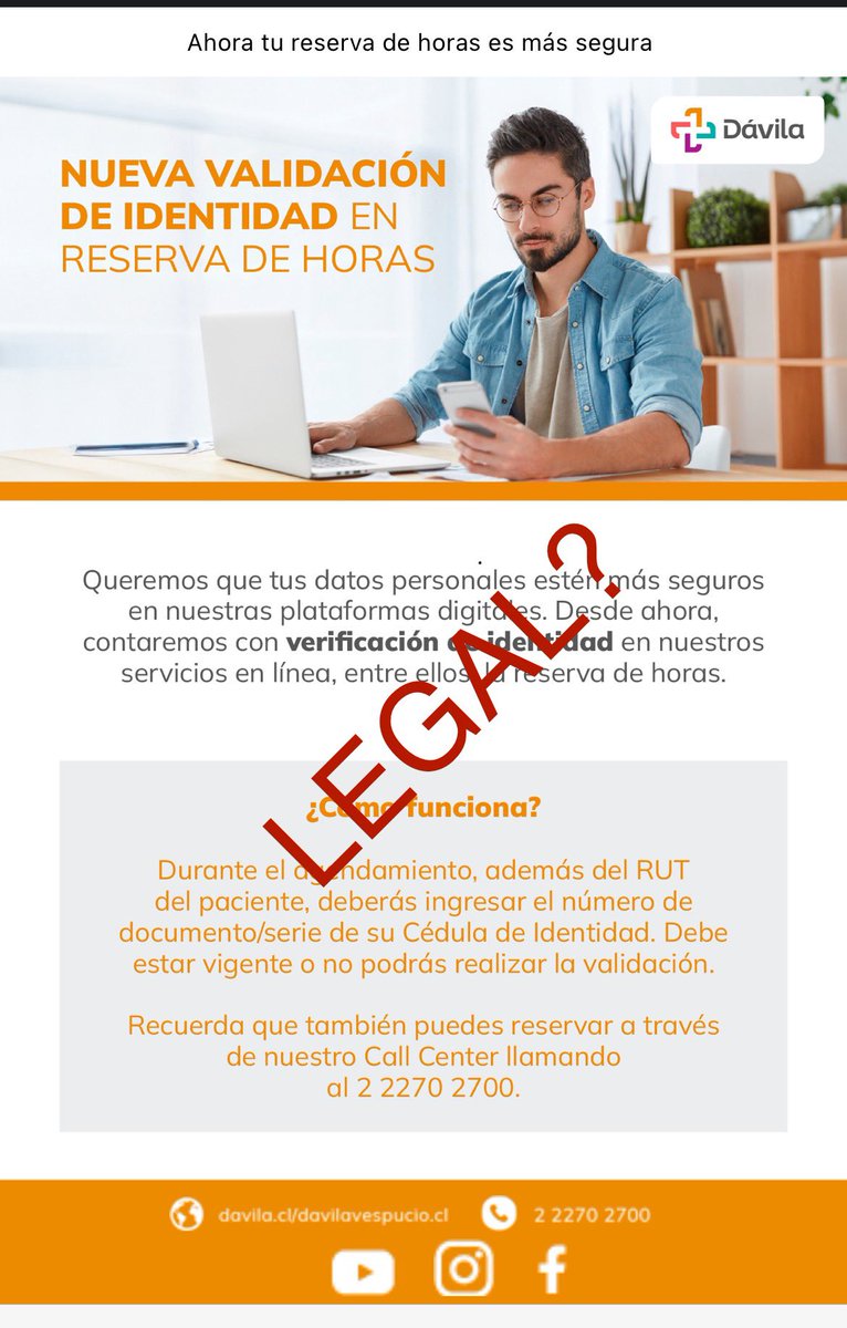 NainSama's tweet photo. Srs. @SERNAC, es legal que una entidad médica te solicite tu número de documento al momento de solicitar una hora?. @Clinica_Davila hace rato se convirtió en un mercado, entras y te atacan vendedores de seguro y te pasan documentos para firmar con truquitos. SE DEBE REGULAR! https://t.co/P1sv5WIShD