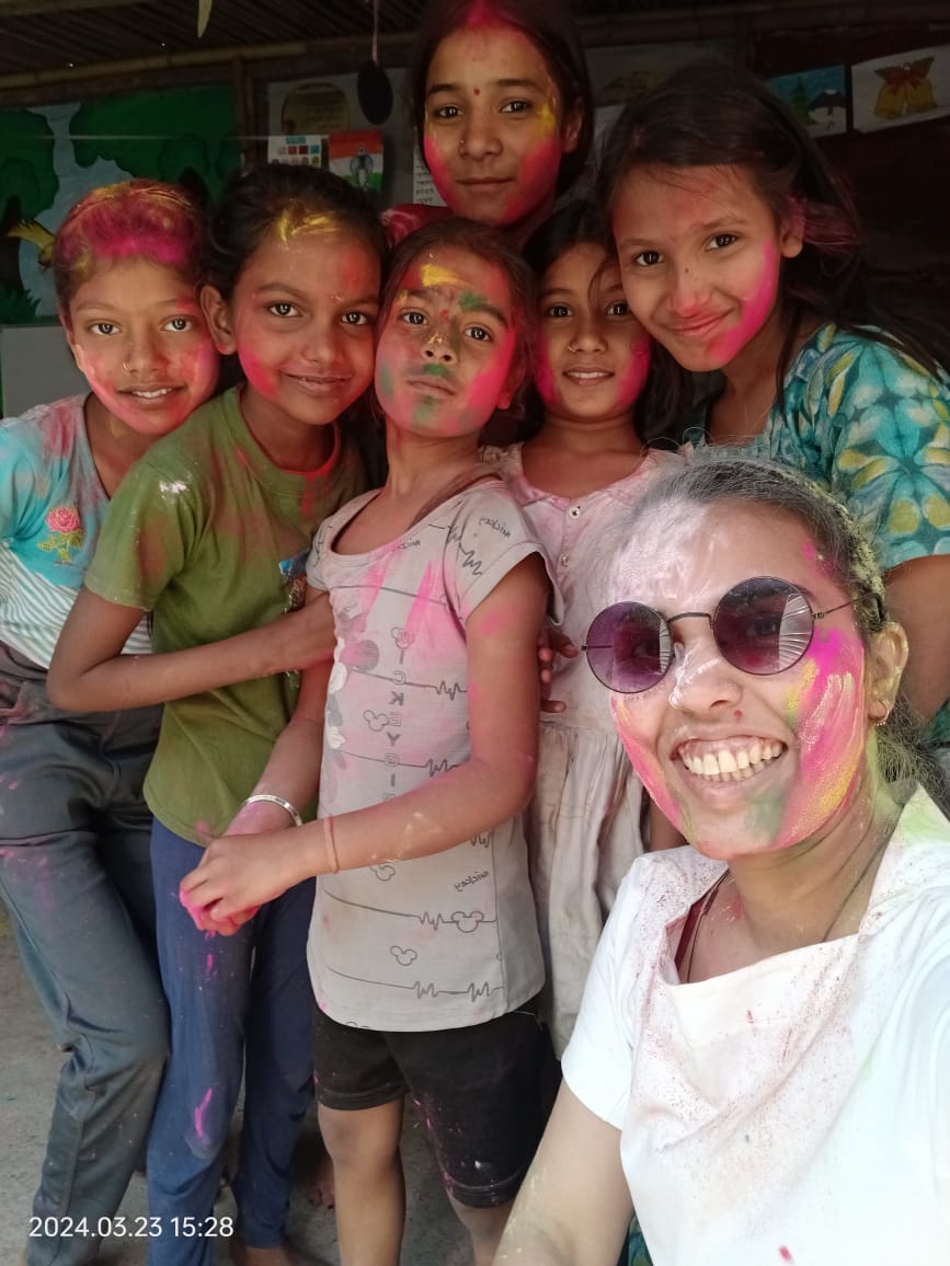 Happy Holi at Project Why Delhi. If you're out on the street in Delhi on Holi then be prepared to come back with way more colour than you went out with. Lots of paint thrown and daubed, it's really a sight to behold and experience.