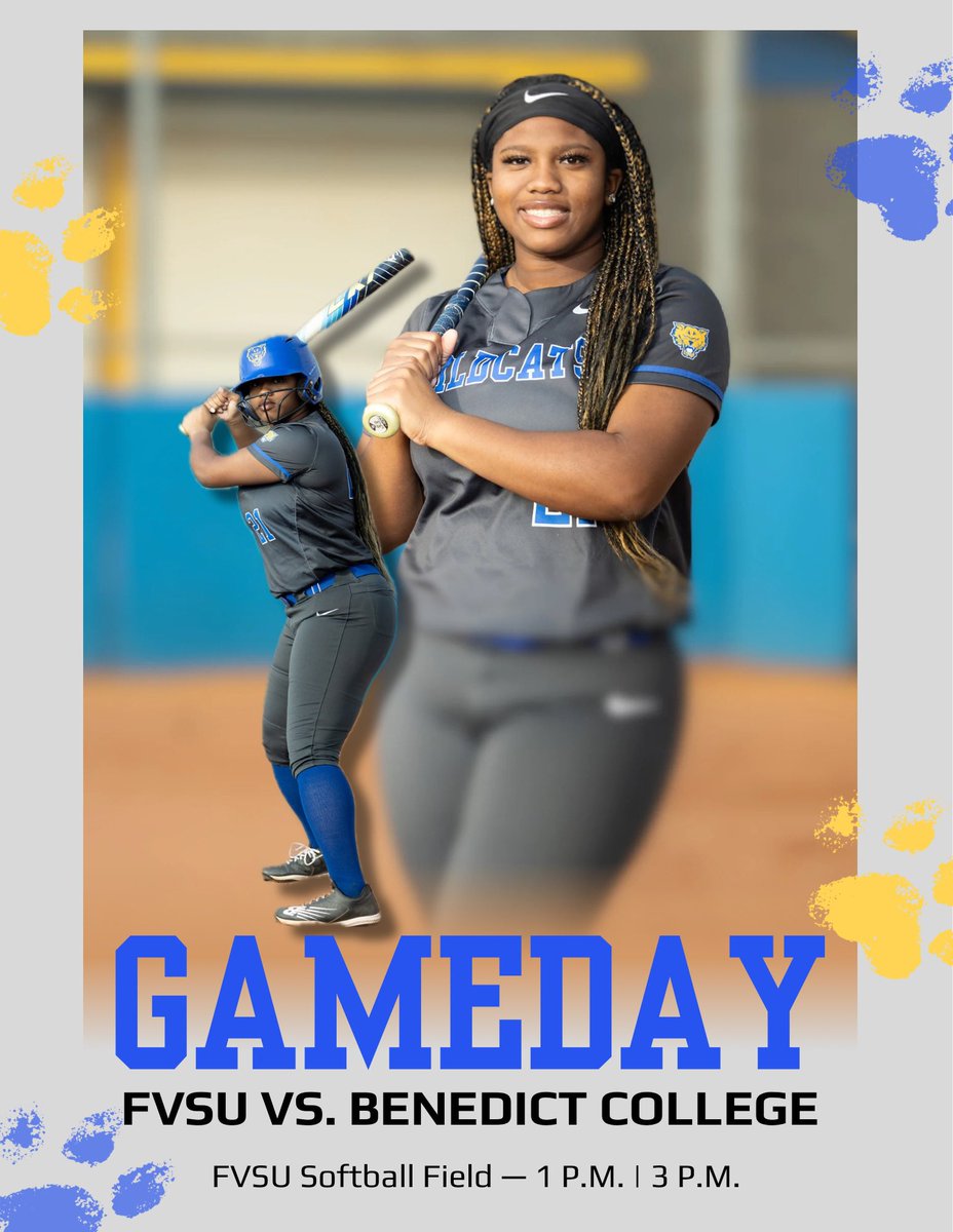 fvsu_softball's tweet photo. #wildcats ITβS #gameday IN THE VALLEY! ππ
Our Lady Wildcats take the field today in a #doubleheader against #benedictcollege!
The first game begins at 1 P.M. followed by another at 3 P.M.
#fortvalley #homegame #softball #fvsuathletics #siac #valleytuff #fvsuwildcats https://t.co/XBJIcB7Syp