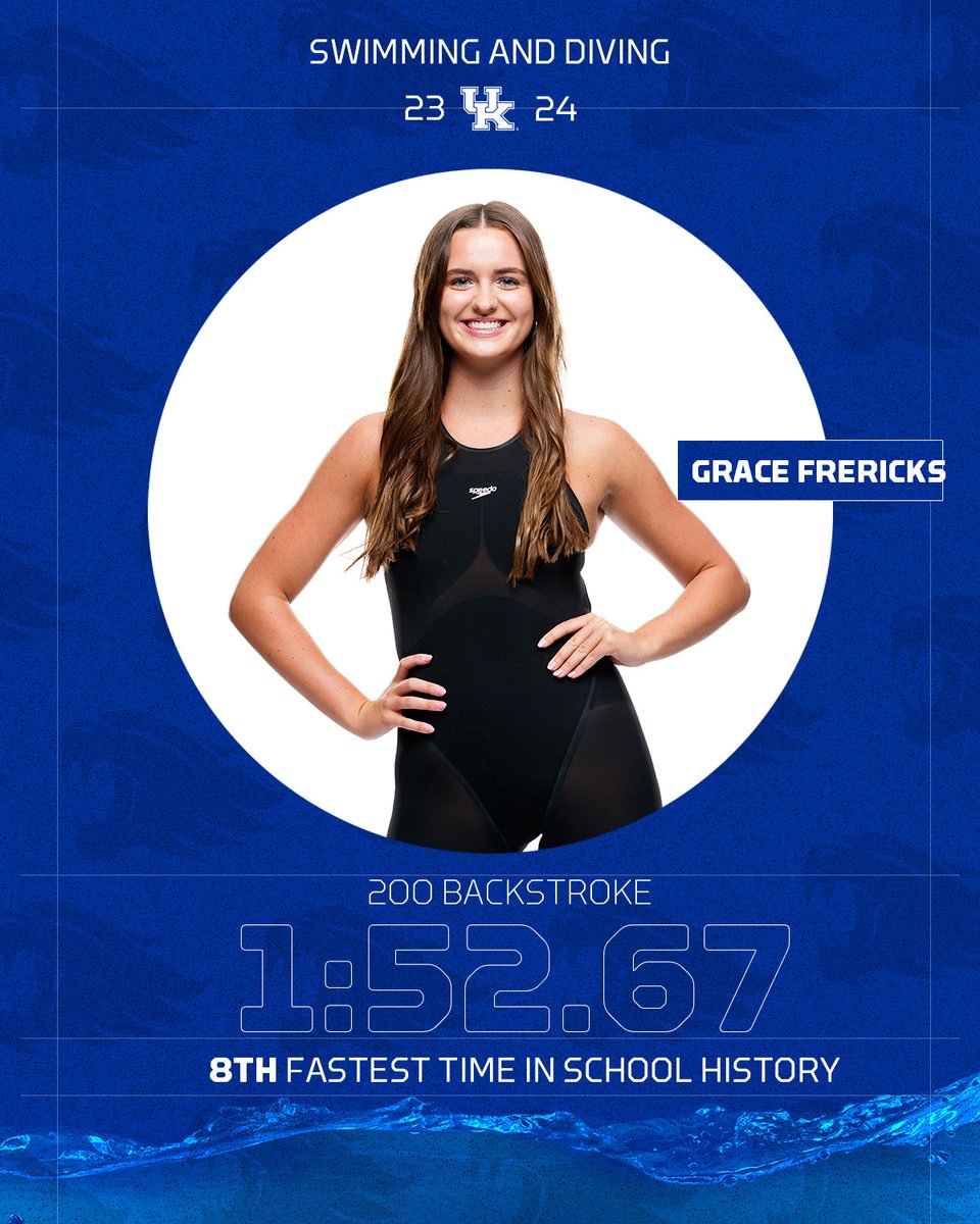 UKSwimDive's tweet photo. In addition to a personal best, Frericks wraps up the meet with a top-10 program time in the 200 Backstroke❕

#WeAreUK 🔵😼⚪️ https://t.co/PkRY1JB45Y