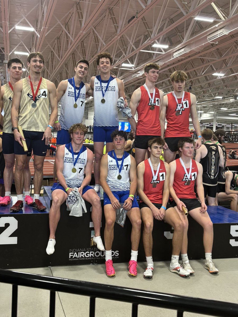BCHSTrack1's tweet image. Fantastic work in the boys 4x8!! 1st in state