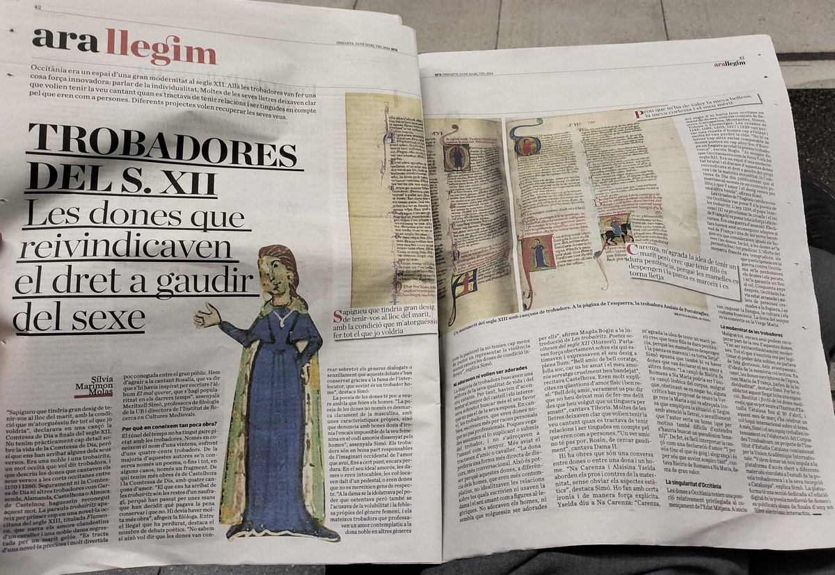 El <a href="/diariARA/">diariARA</a> ens ha dedicat un article amb motiu del col•loqui que vam celebrar i de l’exposició que encara podeu visitar al claustre de l’<a href="/iec/">IEC</a>. Podreu saber una mica més sobre el que estudiem en el nostre projecte, en col•laboració amb d’altres com el Corpus des Troubadors.