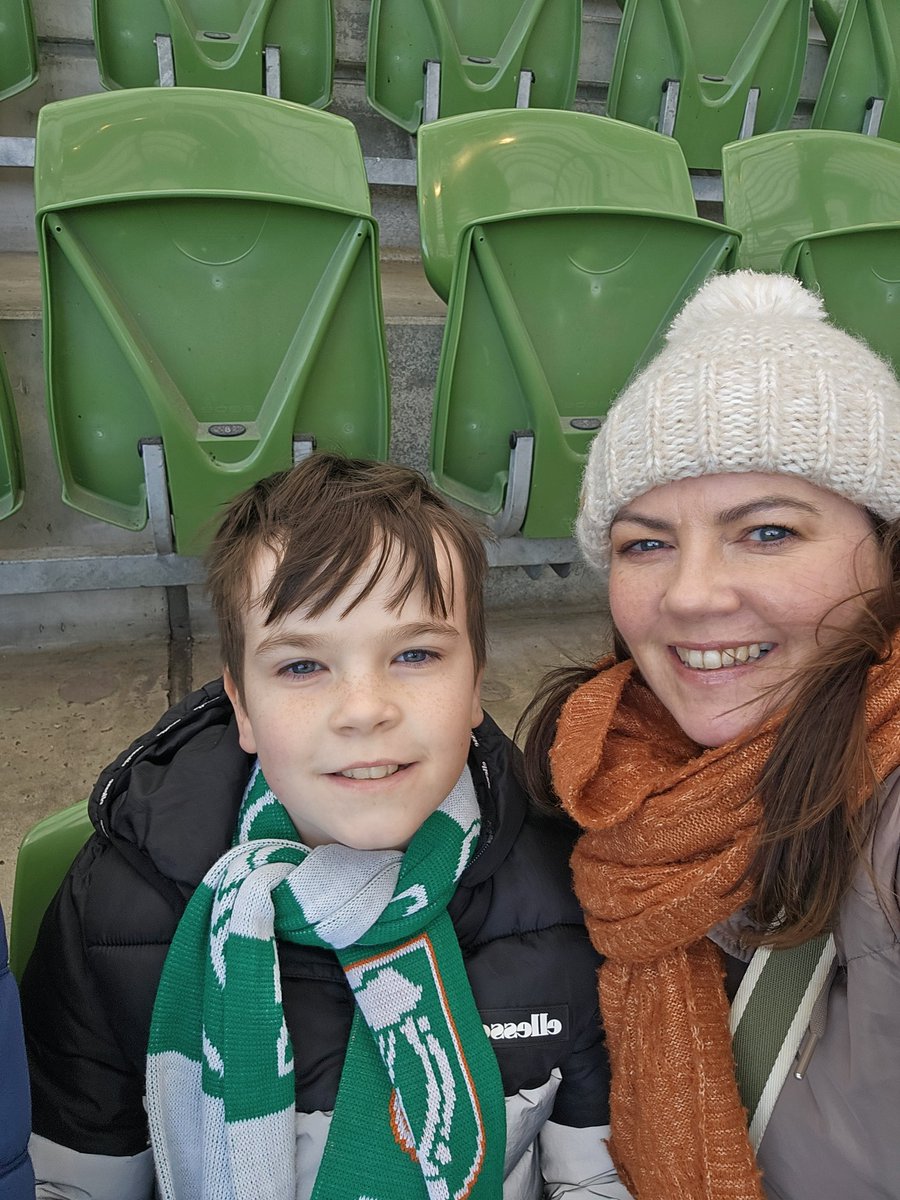 Mrs_Dunleavy's tweet photo. #COYBIG @FAIreland @AVIVAStadium 

All set to cheer on the boys in green ⚽️🍀 https://t.co/0cLZttbNxH