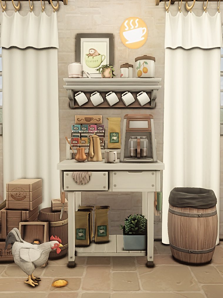 I updated the coffee bar a little. No cc and it works 😍 It Will be in the build i am creating right now. #thesims4 #Sims4 @TheSims #ShowUsYourBuilds #ea @SimsCreatorsCom @TheSimCommunity