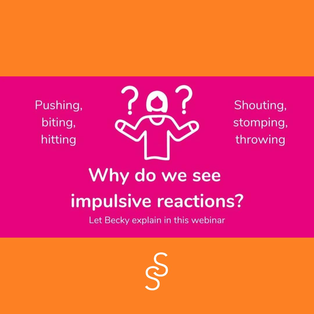 Pushing, Biting, Hitting, Shouting, Stomping and Throwing are all elements we may see in impulsive reactions from someone with SPD. If you would like to learn more and understand why these may happen, Becky explains in this webinar that is linked below - sensoryspectacle.co.uk/product-page/w…