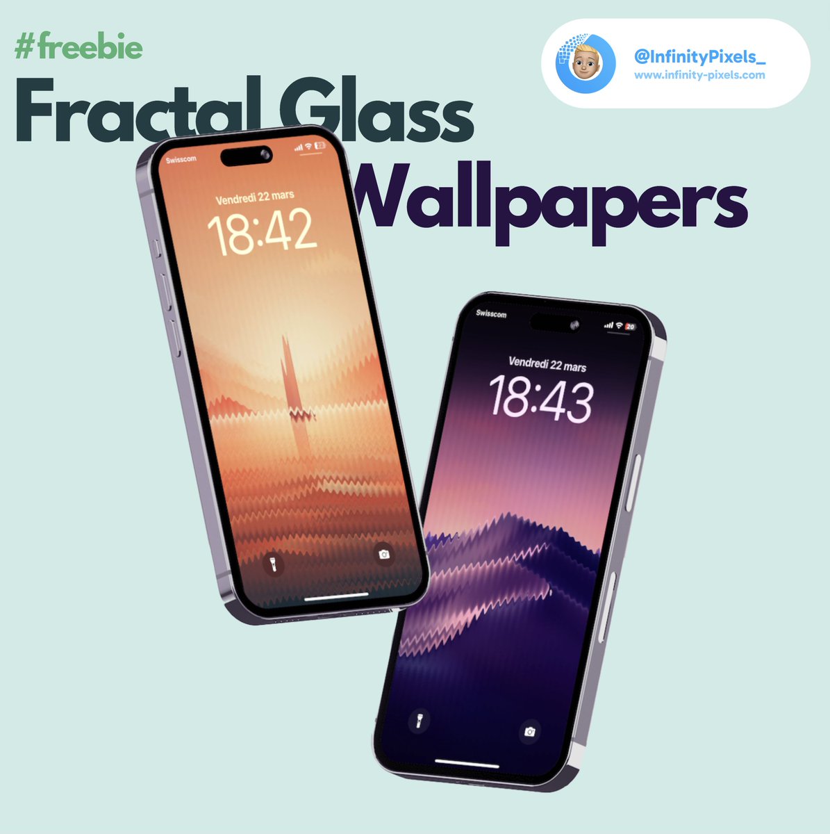 InfinityPixels_'s tweet image. #Freebie
Get these Fractal Glass Effect Wallpapers for FREE, they&apos;ll fit perfectly your Home/Lock Screen!

👉 It&apos;s super easy
➣ Follow me @InfinityPixels_
➣ Retweet, like this post &amp;amp; mention 🔥 emoji in comment

I&apos;ll send you the download link by DM 😃

#wallpaper #typefully