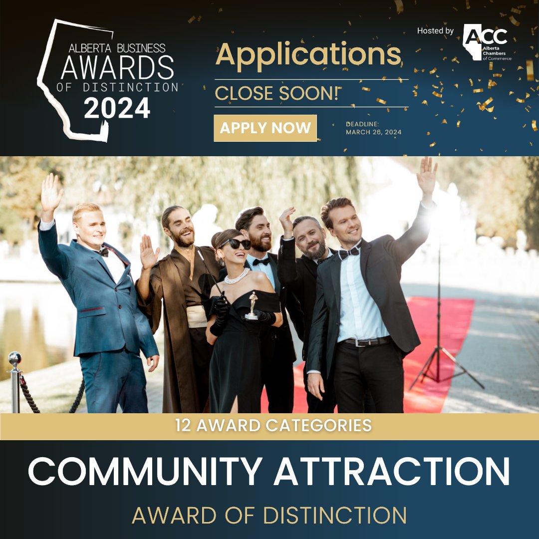 🌟 Calling all Alberta businesses! 🌟 Don't miss your chance to shine and be recognized for your outstanding contributions to the community! Complete your application before March 26th. abbusinessawards.com #abbiz #abad #abbizawards #abchambers #abad2024