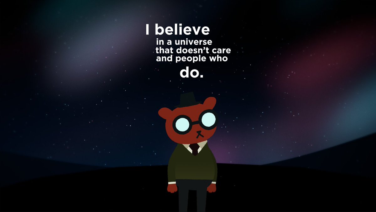 FinjiCo's tweet photo. It's World Bear Day. Here's a pretty cool bear. 🐻

@nightinthewoods | #nitw https://t.co/J6YzNU3bu2