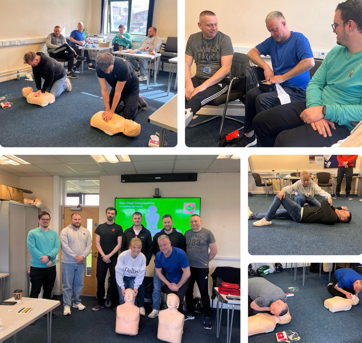 Today 8 of our SC’s attended annual mandatory First Aid training refresher at HQ. #FirstAid