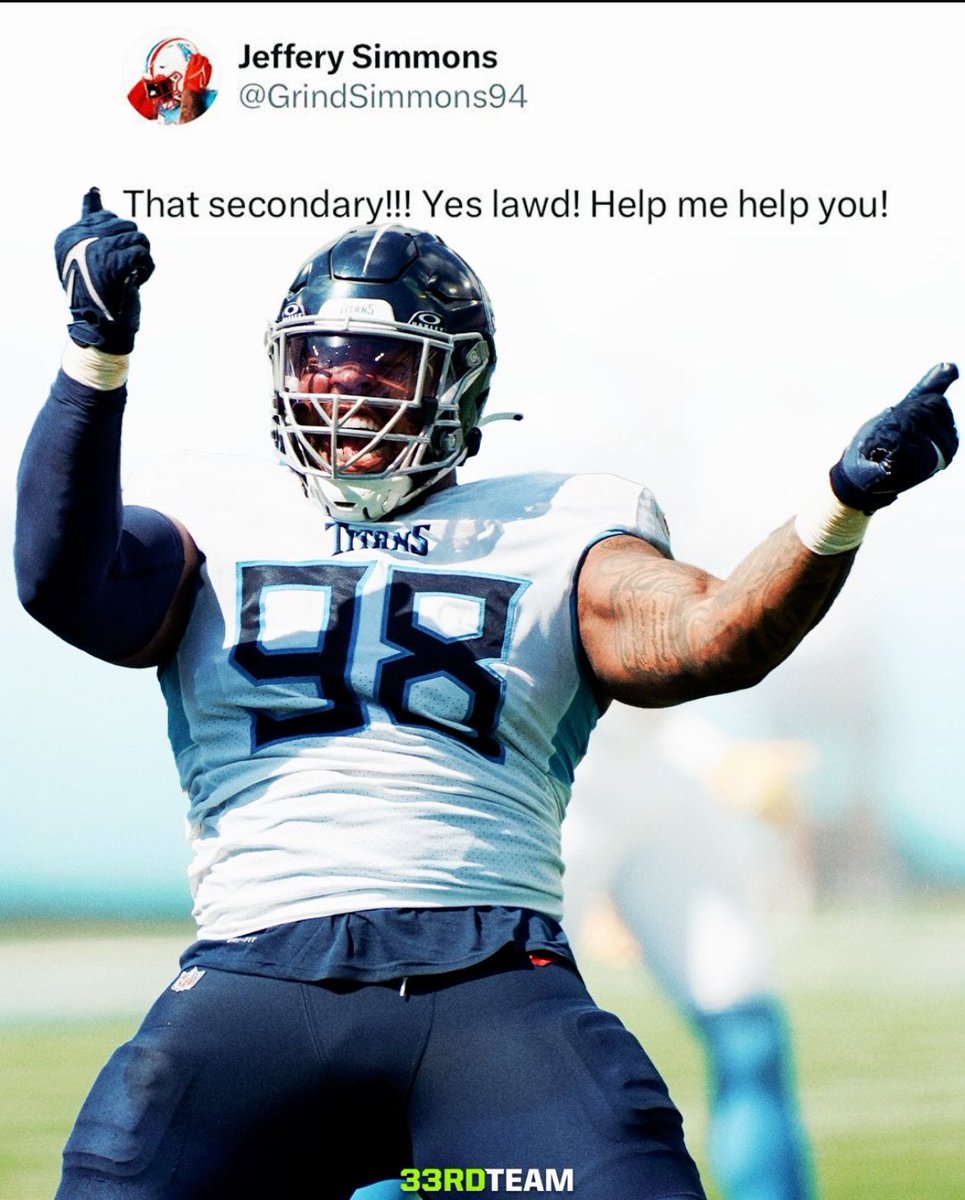 Adam Schefter (@adamschefter) on Twitter photo Titans Pro-Bowl DE Jeffery Simmons reacts to the news that Tennessee is set to acquire CB L’Jarius Sneed (📷 <a href="/The33rdTeamFB/">The 33rd Team</a>): Titans Pro-Bowl DE Jeffery Simmons reacts to the news that Tennessee is set to acquire CB L’Jarius Sneed (📷 <a href="/The33rdTeamFB/">The 33rd Team</a>):