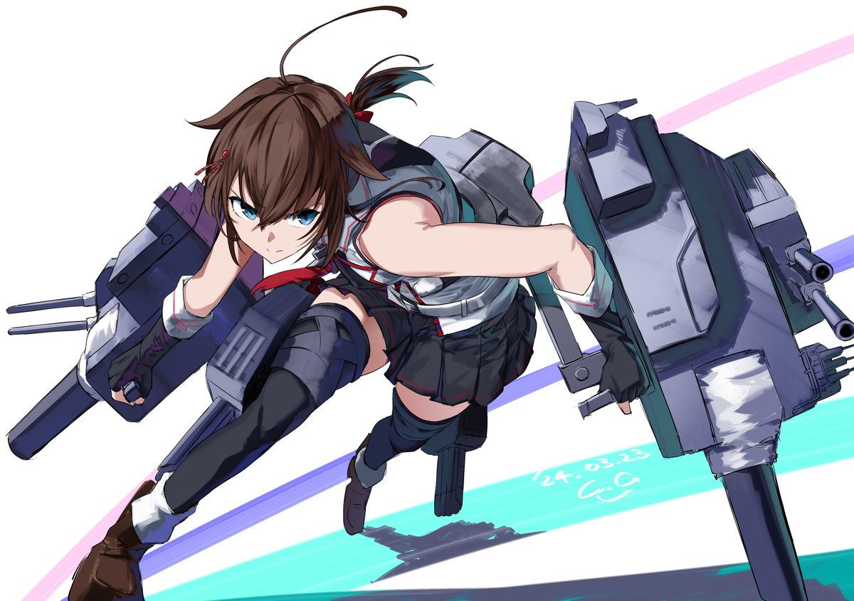 時雨(艦これ) ,時雨改三(艦これ) 「時間かかり過ぎたのでタグ無です 」|げげさんのイラスト