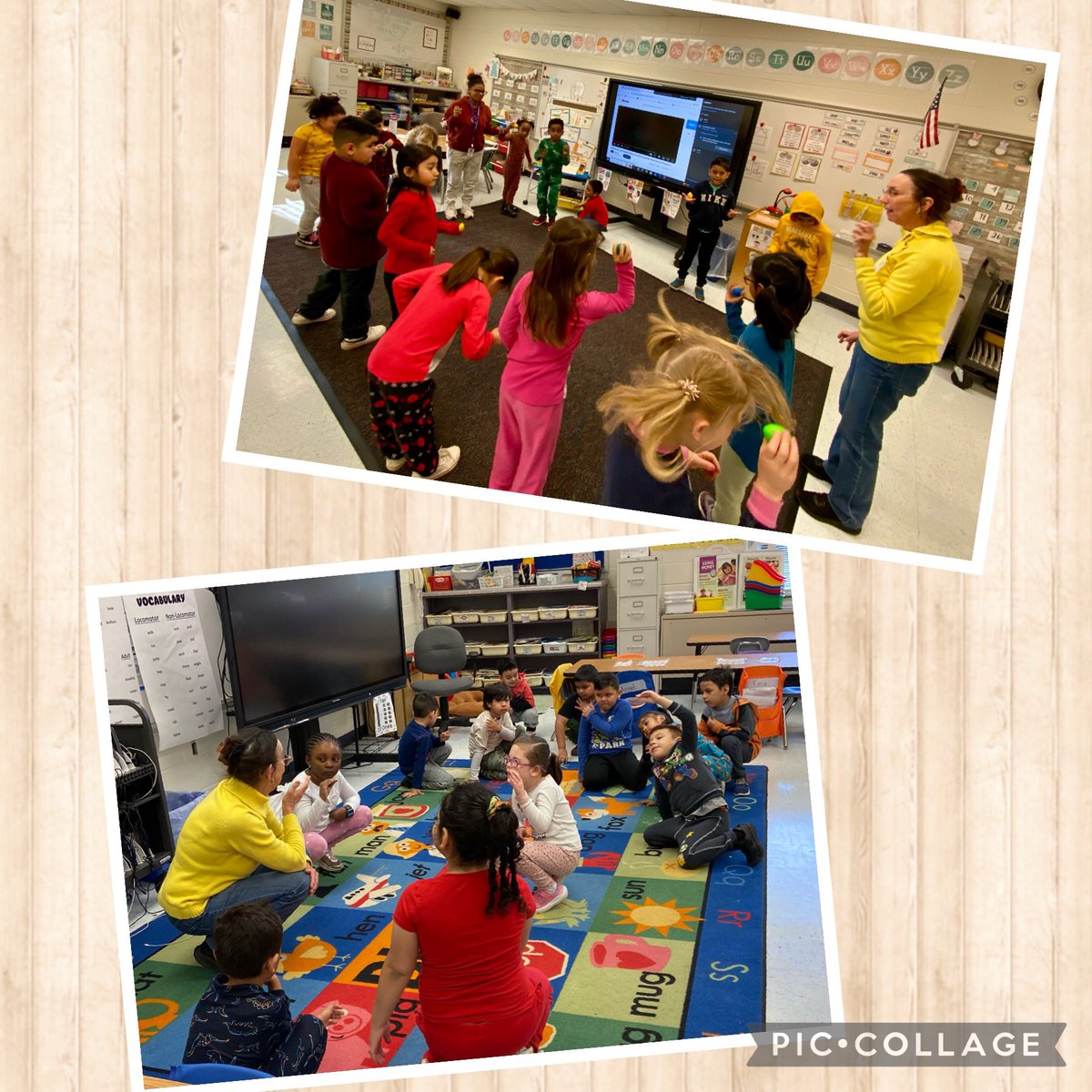 Kindergarten performing their final chicken life cycle dance with <a href="/WolfTrap_Edu/">Wolf Trap Education</a> in <a href="/misstroup/">Alea Troup</a> &amp; <a href="/steph_henke/">Steph</a>’s class 🐣 <a href="/SugarlandES/">Sugarland Elementary</a>