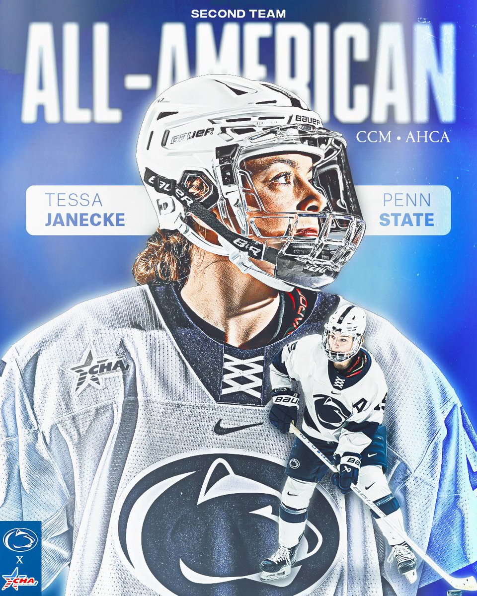 Congrats to Tessa Janecke on being named to the CCM/AHCA second-team All-America. #CHA 📰: shorturl.at/brUZ8 @PennStateWHKY