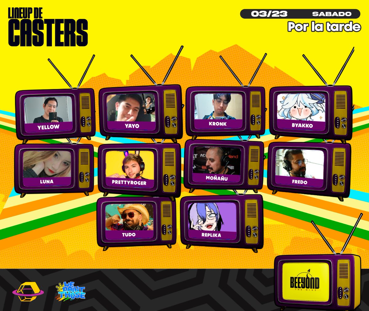 CosmicHives's tweet photo. 🎙️ROMPIENDO LAS BARRERAS🎙️

No podíamos quedarnos atrás en este mensual sin tener a grandes voces en el Micrófono, conozcan a los Casters del Beeyond The Hype ✨🐝💜

El Link de la transmisión estará abajo ⬇️✨

#BeeTheBest💜🐝
#BeePaintThose 🎮🌟
#BeeYond💜 https://t.co/sgClFU89h8