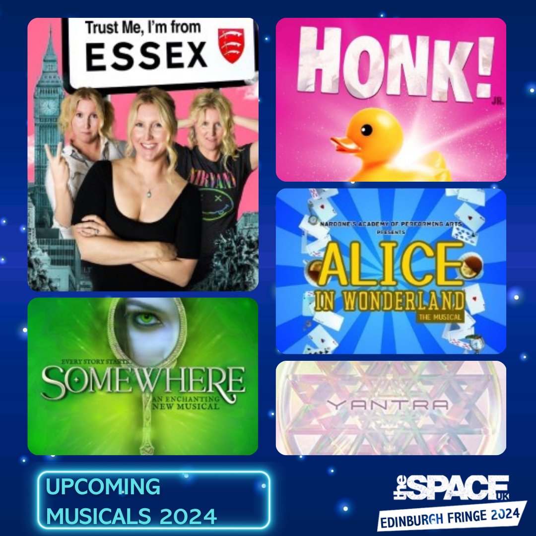 🎭 Calling all musical lovers! 🎵 ✨Join us at #TheSpaceUK this #Fringe for the best musicals in town🌟 theSpaceUK is the home of new musicals at the Fringe so grab your tickets now and get ready to sing-a-long ----> thespaceuk.com/shows/musicals…