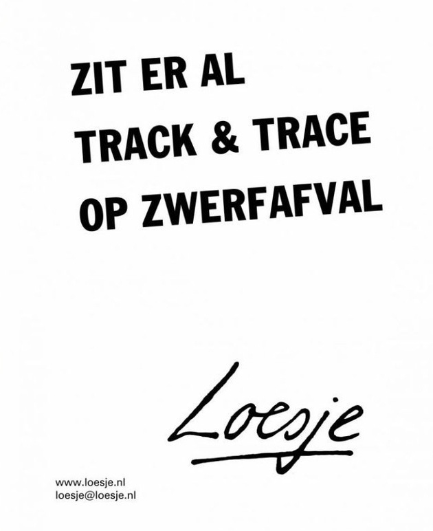 #TrackandTrace 📌 | #dtv zit er al track & trace op zwerfafval? 🤔

@LoesjeNL

#landelijkeschoonmaakdag 
#loesje #loesjevandeposters
#rijswijkschoon🦋 #rijswijk