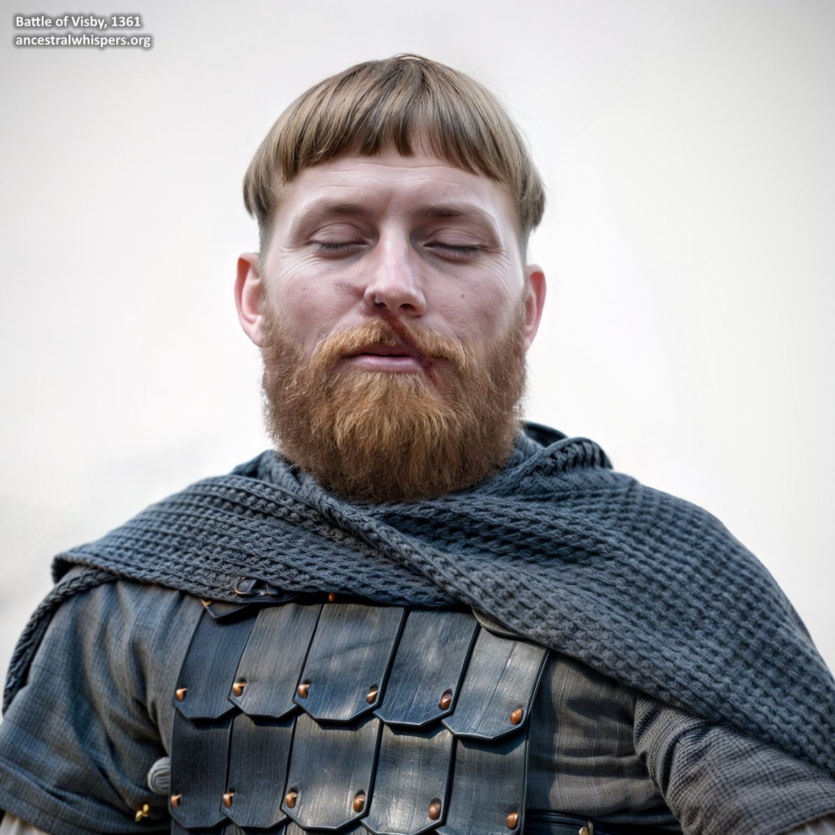Facial reconstruction of a participant from the 14th century Battle of Visby, Gotland, Sweden.