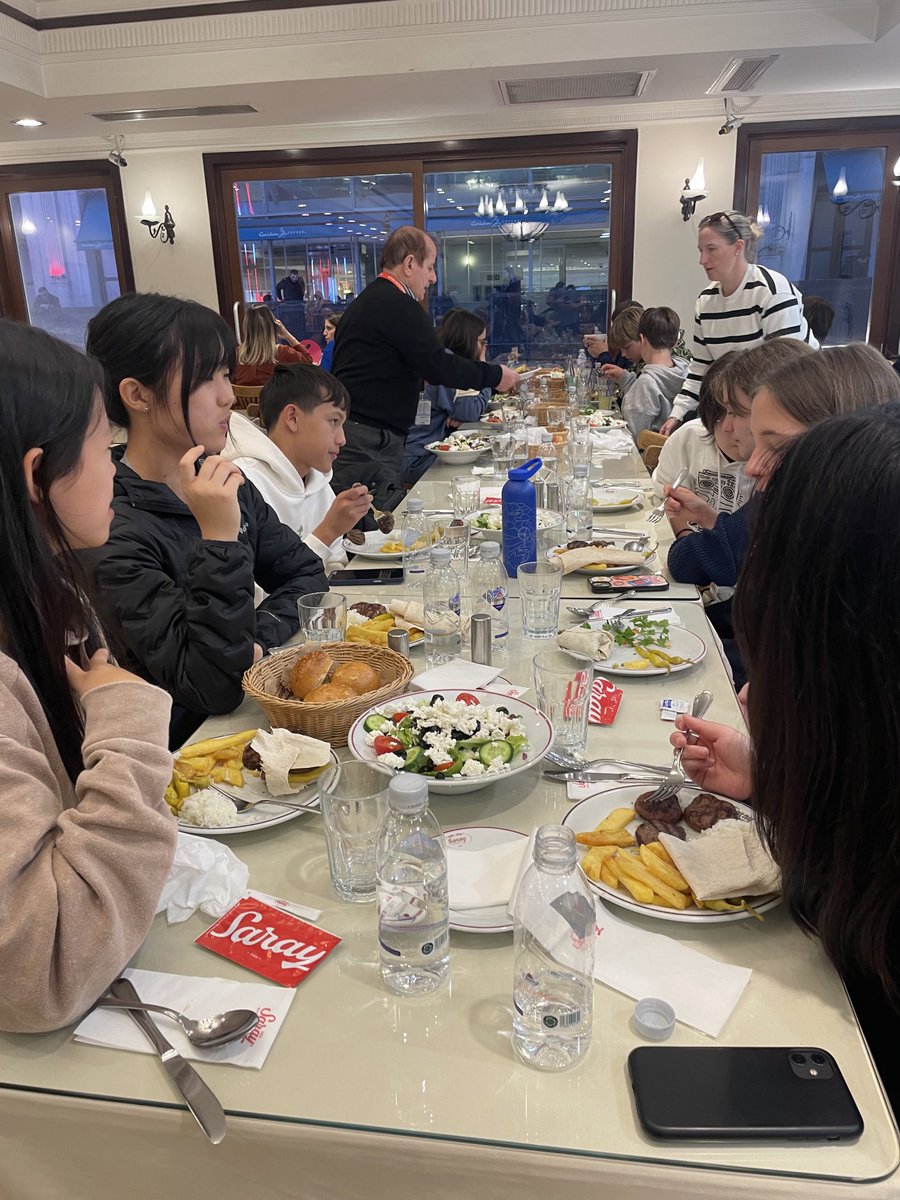 DCol_Head's tweet image. A feast for the gods as the ⁦@DCol_Classics⁩ trip gets underway in Turkey. Chicken breast pudding anyone?! It’s like rice pudding but with finely chopped chicken that you cannot taste!