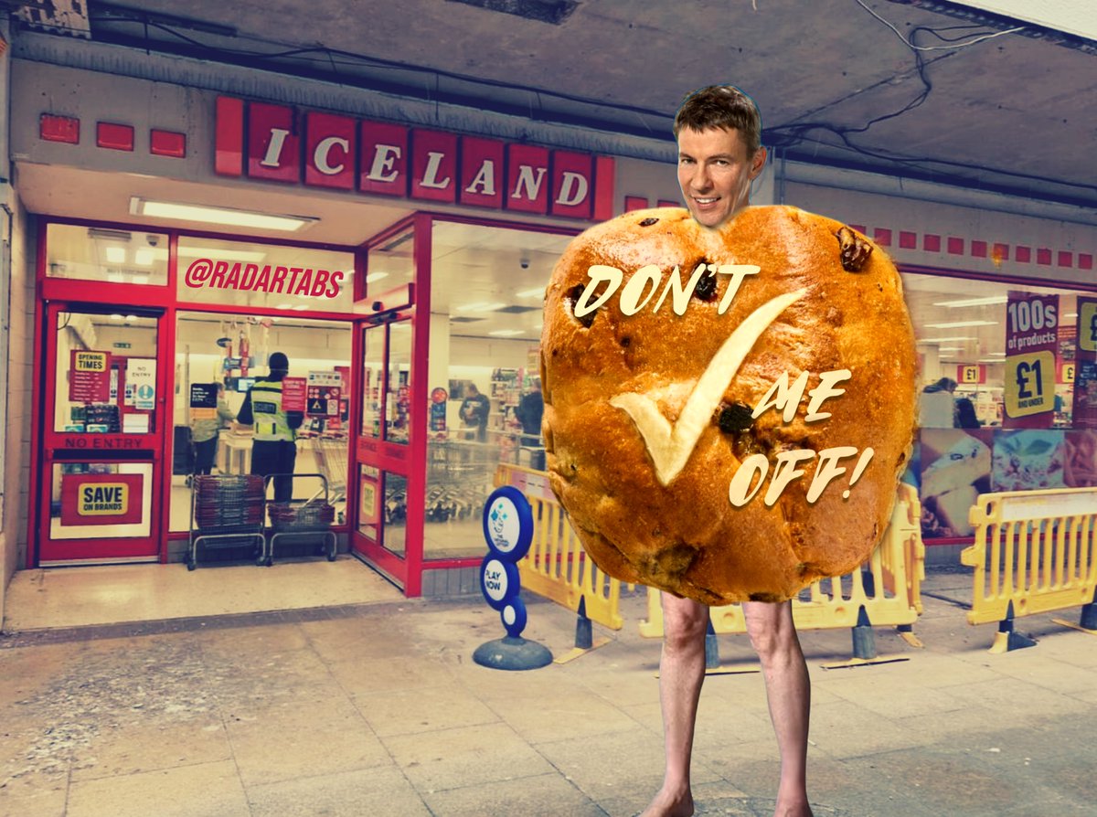 #AndrewPierce launches the Nationwide 'Don't Tick Me Off' campaign outside his local #Iceland in protest at their decision to introduce woke #HotCrossBuns....