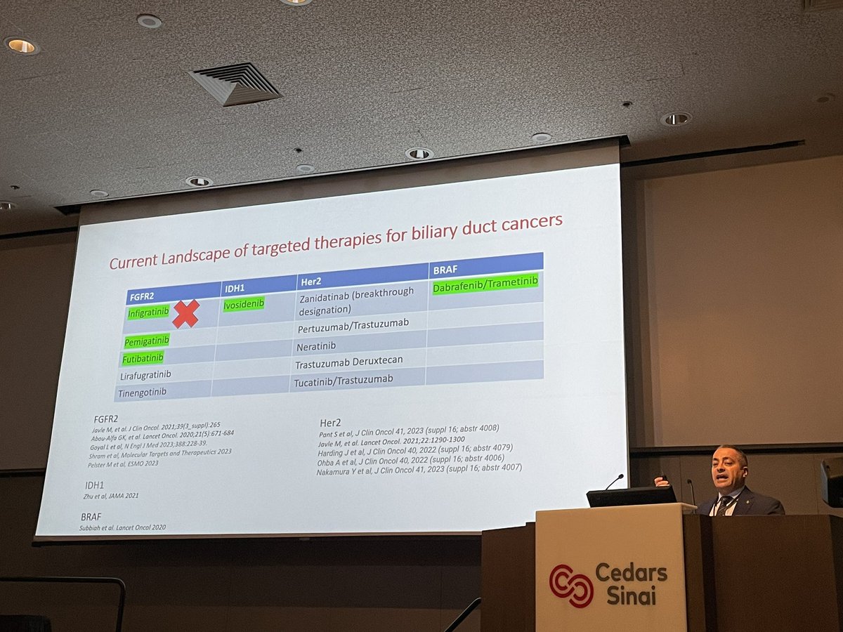 @DrElkhoueiry on 4-yr OS of STRIDE in #HCC and value of priming dose of anti-CTLA4, emerging #1L #IO/VEGF & into earlier #HCC settings (#EMERALD), novel #IO-based & targeted tx’s in #biliarytractccancer 5th Annual @CedarsSinai #GI Tumor Conf cedars.cloud-cme.com/course/courseo… @OncoAlert