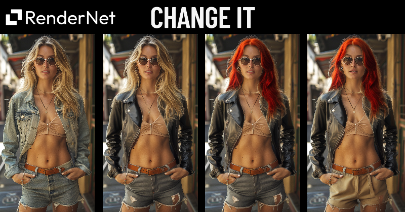 Transform Your Images Easily with 'ChangeIt' by RenderNet

@rendernet_ai has recently rolled out and exciting new feature named 'ChangeIt', unlocking the power to  transform your images by altering attire or appearance. 

📒I explain in a few steps how to do it below  👇