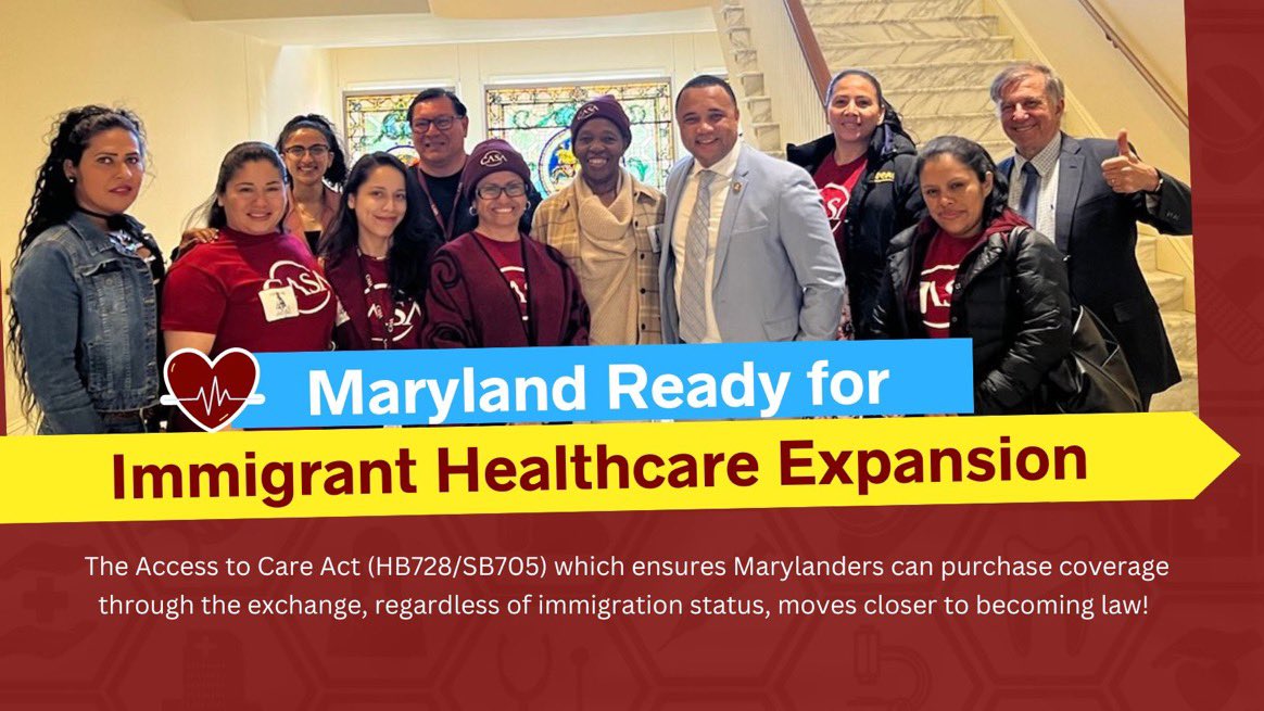 I am proud to sponsor with @Del_Cullison @PenaMelnykforMD #Access2Care Act, the bill to allow immigrant Marylanders to buy insurance, is one step closer to becoming law! Something that would not be possible if not for ACA expanding access to healthcare for all Americans. Happy…