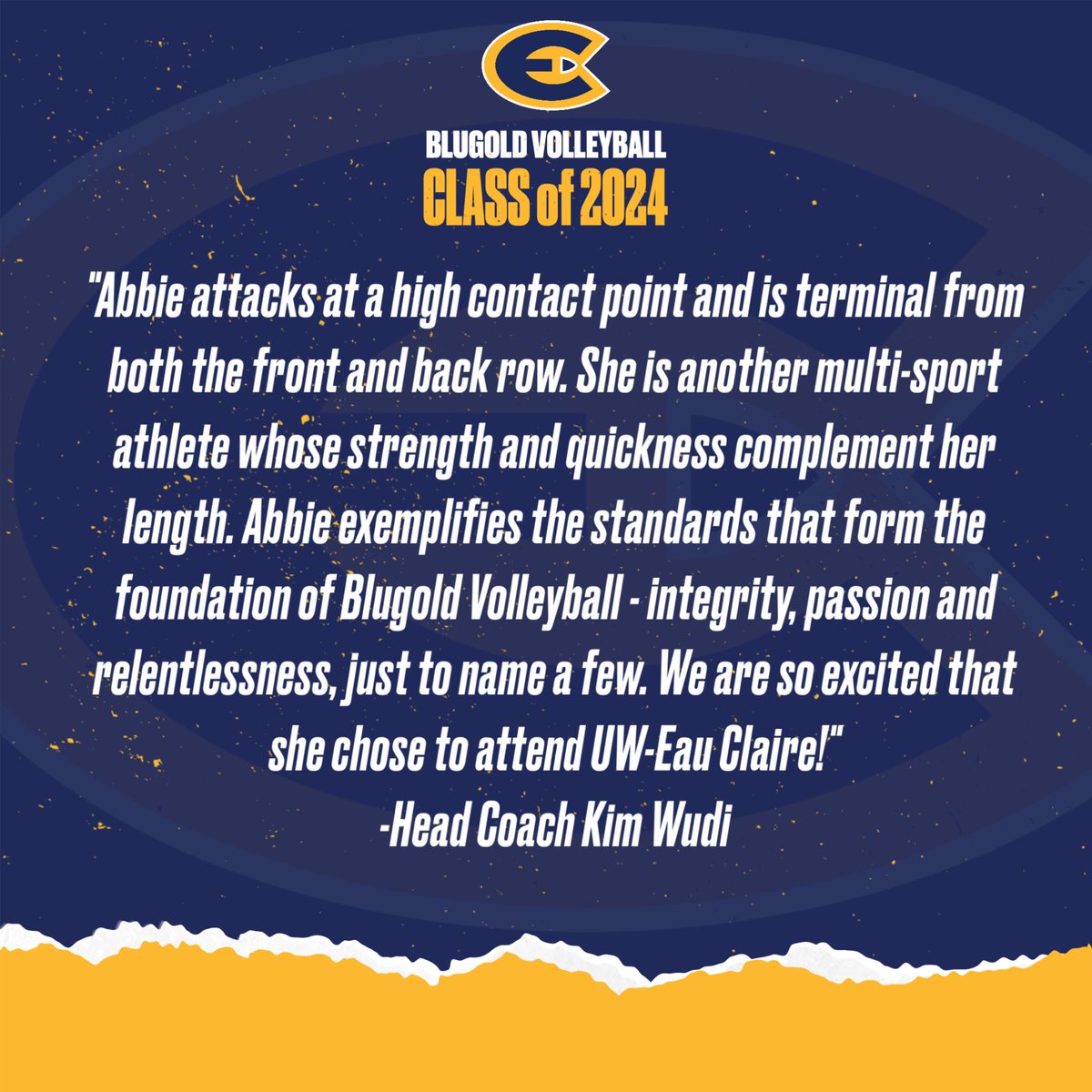 ‼️ANNOUNCING THE BLUGOLD VOLLEYBALL 2024 RECRUITING CLASS‼️

Welcome home, ABBIE KEARNEY! 💙💛