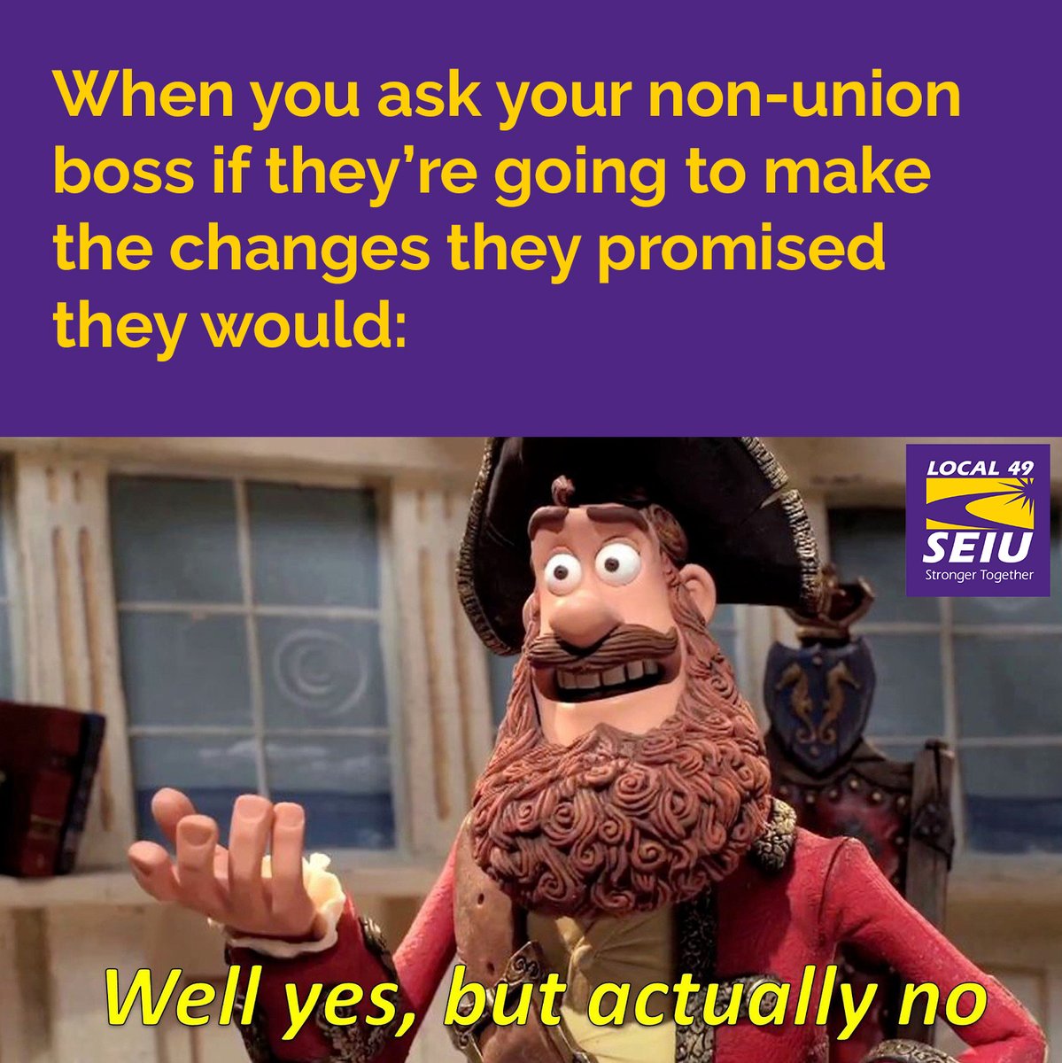 This is where a UNION CONTRACT comes in handy! When both parties agree to changes, management has AGREED to fulfill them! No if's, and's, or but's! #WorkerPower #PowerOfTheUnion #WorkerMemes #LaborMemes