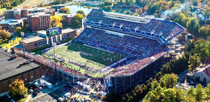 Bridgeforth Stadium through the years Opened as Madison Stadium in 1975 with 5,200 seats. Capacity more than doubled in 1981 & it was renamed JMU Stadium (Bridgeforth in 1990) In 2011 a $62 million renovation expanded to 24,877. JMU’s record crowd of 26,239 came in 2023 vs ODU