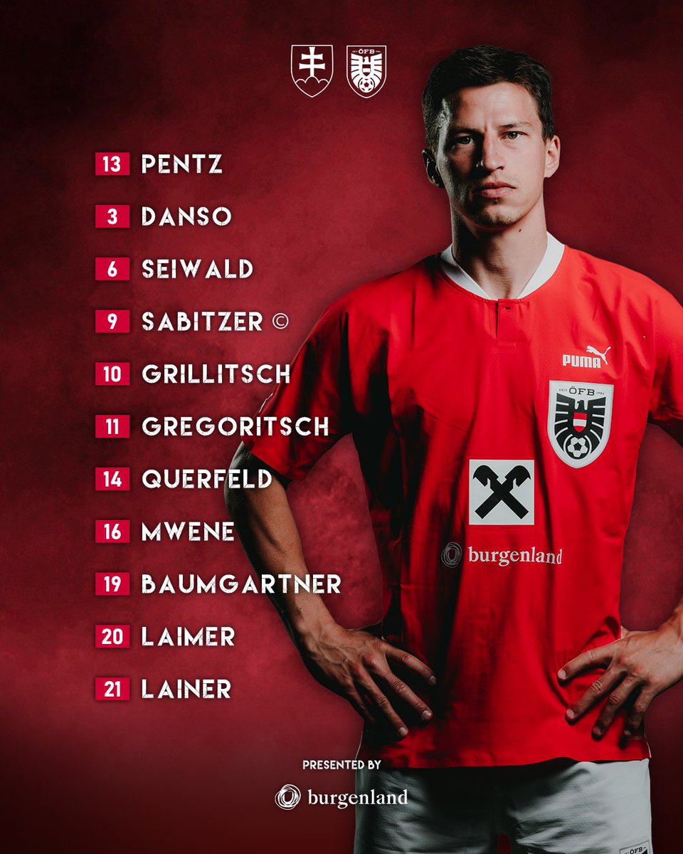 La compo autrichienne !

Querfeld bien titulaire, la surprise Pentz aux cages, on y va #GemeinsamOESTERREICH