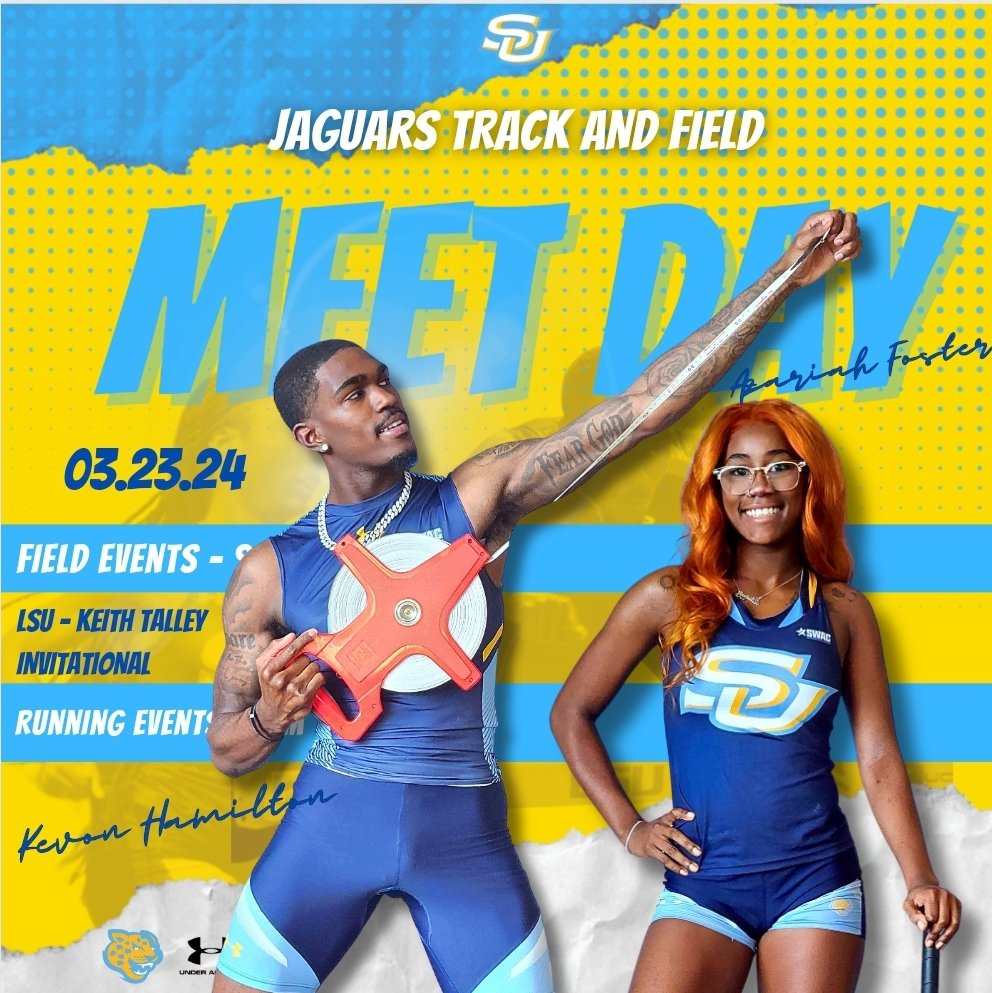 It's a great day to be a Jaguar! It's Meet Day!!! Jaguar Track and Field Team will be competing right here in Baton Rouge at LSU today. Visit GoJagSports.com for details. #SouthernIsTheStandard #JaguarsTrackandField #TrackandField #ProwlOn | #GoJags | #WeAreSouthern
