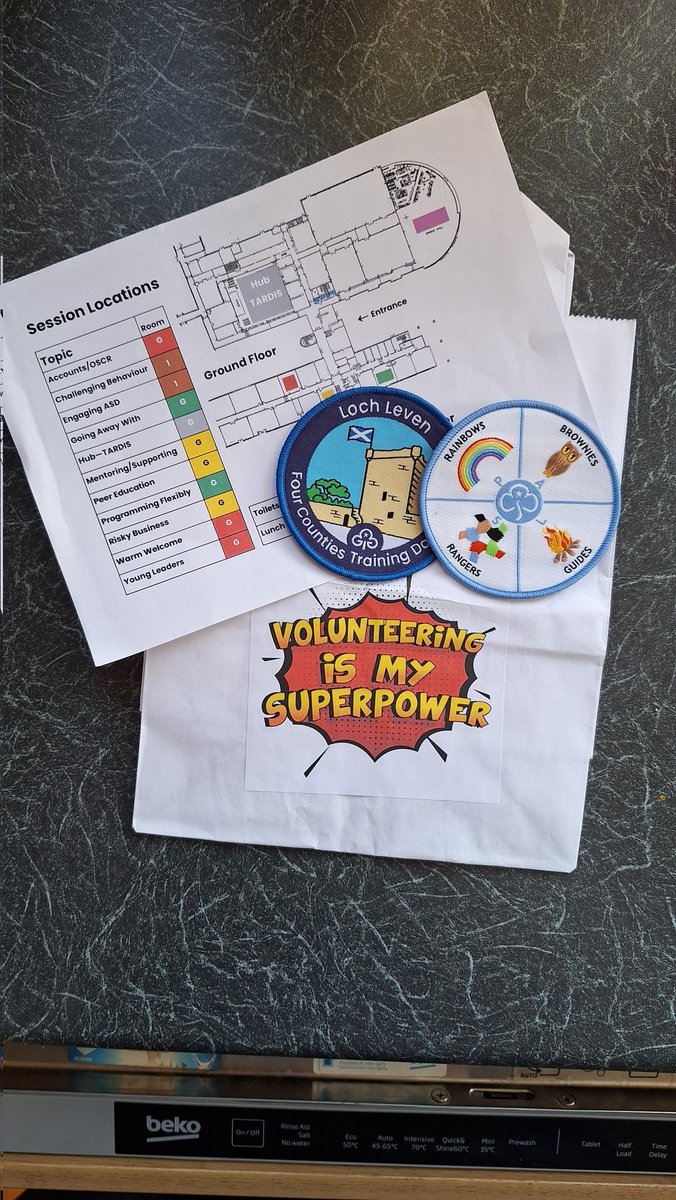 Just back from a full days training and networking with Girl Guiding leaders from <a href="/gg_tay_ochils/">Girlguiding Tay & Ochils</a>, <a href="/GirlguidingFife/">Girlguiding Fife</a> <a href="/ggforthvalley/">Girlguiding Forth Valley</a>......lots of new ideas for upcoming terms and 2 new badges for my camp blankets!!!!