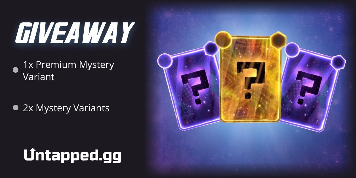 UntappedSNAP's tweet image. 🎁GIVEAWAY TIME🎁

Thanks to @MARVELSNAP we are giving away a Mystery Premium Variant and 2 Mystery Variants

How to participate:
💬Comment your favorite Untapped.gg feature
🔁Retweet
❤️Like &amp;amp; Follow

🤞Winners drawn Tuesday 26