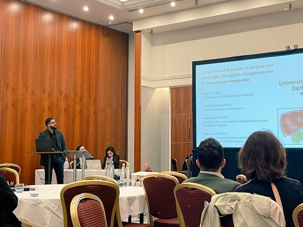 Well done to our trainee @javlatif for presenting our work on 𝗢𝘂𝘁𝗰𝗼𝗺𝗲𝘀 𝗼𝗳 𝗦𝘂𝗿𝗴𝗶𝗰𝗮𝗹 𝗮𝗻𝗱 𝗘𝗻𝗱𝗼𝘀𝗰𝗼𝗽𝗶𝗰 𝗖𝘆𝘀𝘁𝗴𝗮𝘀𝘁𝗿𝗼𝘀𝘁𝗼𝗺𝘆 𝗶𝗻 𝗦𝗔𝗣 at the @roux_group #Roux2024 weekend. We look forward to showcasing the role of minimally invasive surgery…